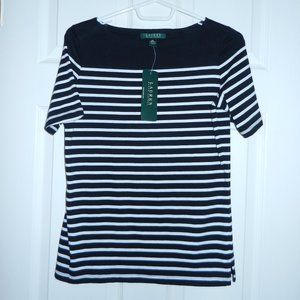 RALPH LAUREN - Black & White T-Shirt (NWT)